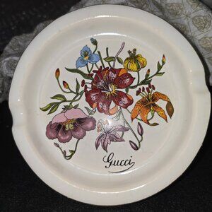 RARE Vintage GUCCI FLORA ASHTRAY- designed by VITTORIO ACCORNERO